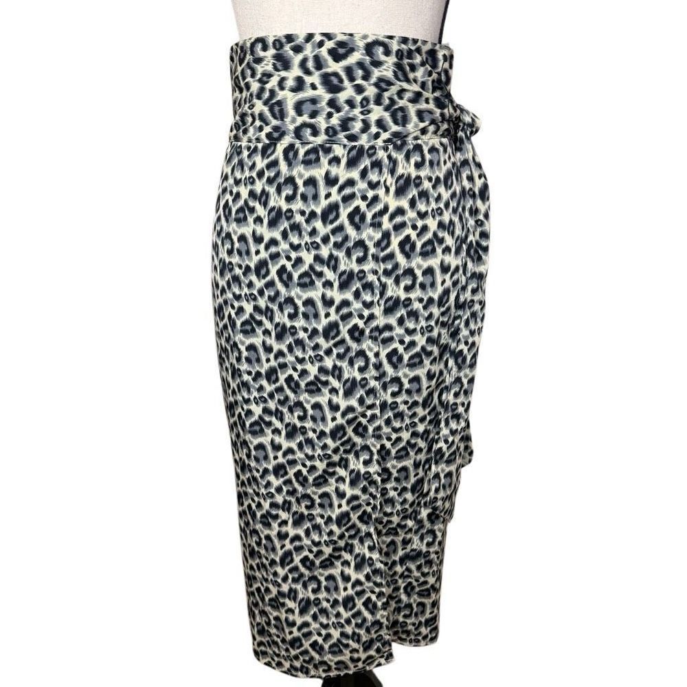 NEW Vine & Love Animal Print True Wrap Pencil Midi Skirt Size S & M  NWT